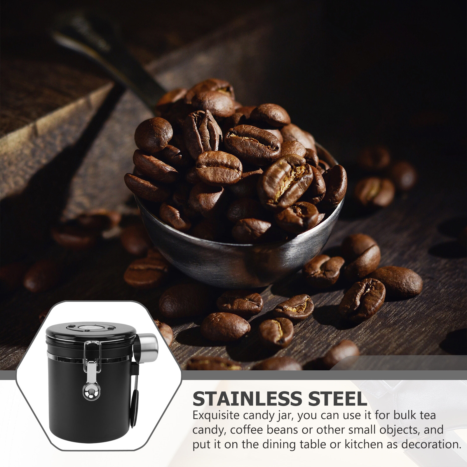 1Pcs Coffee Bean Storage Conta - Coffee Tea Sugar review and price