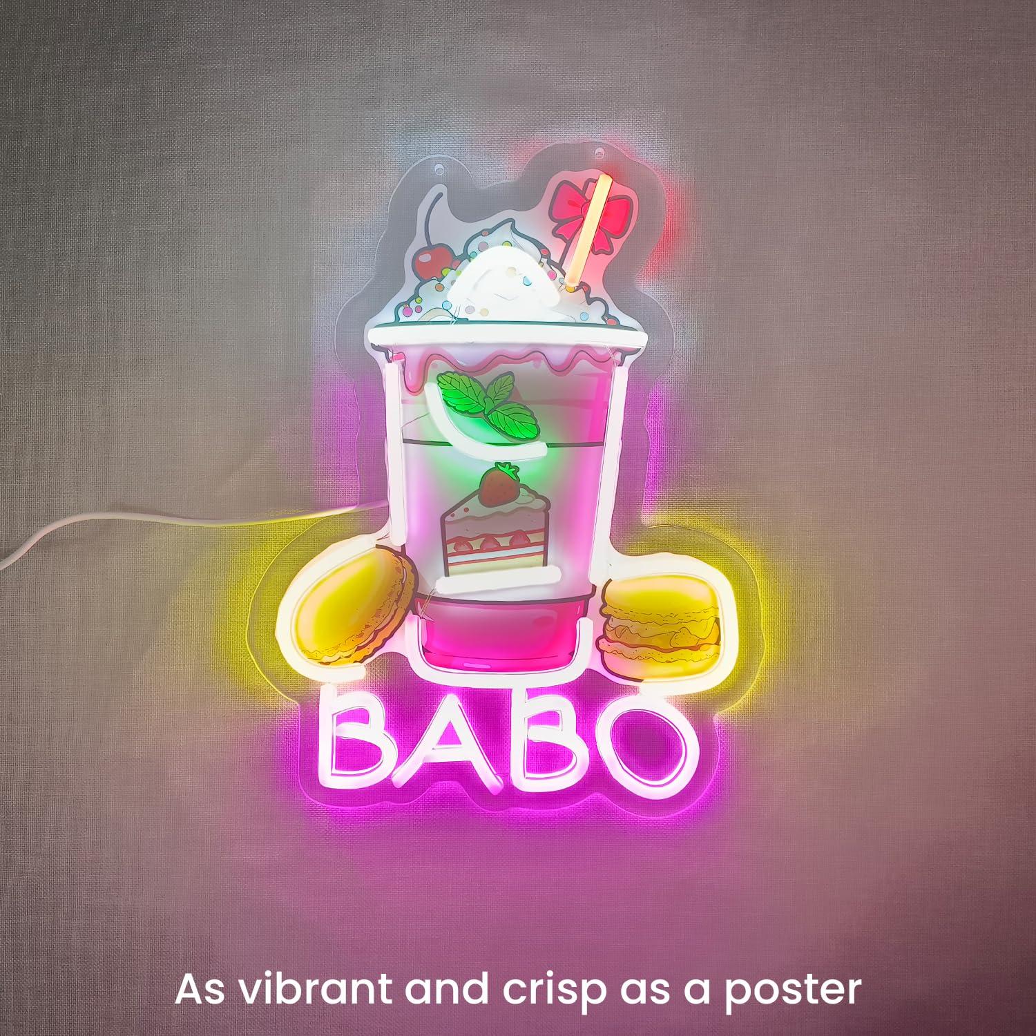 Boba Neon Sign Light Up Bubble - Coffee Tea & Espresso Appliances review and price